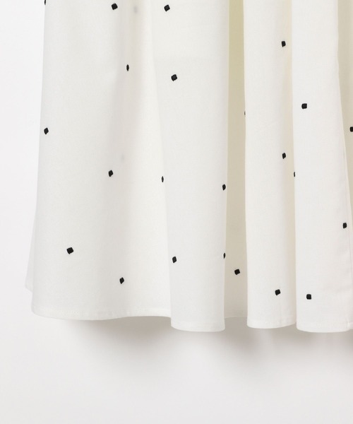 BAYFLOW（ベイフロー）の「ドット刺繍フレアスカート（スカート・レディース・ブラウン/ホワイト/ブラック・FREE）」の7枚目の写真