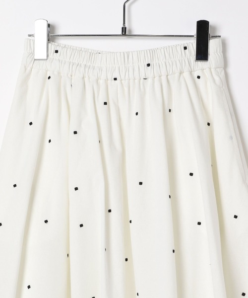 BAYFLOW（ベイフロー）の「ドット刺繍フレアスカート（スカート・レディース・ブラウン/ホワイト/ブラック・FREE）」の9枚目の写真