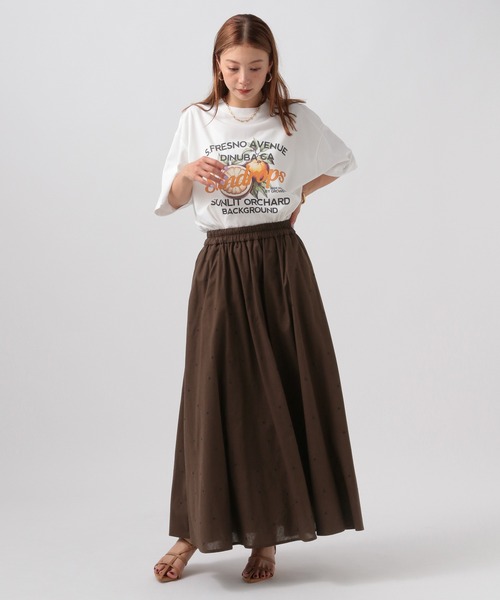 BAYFLOW（ベイフロー）の「ドット刺繍フレアスカート（スカート・レディース・ブラウン/ホワイト/ブラック・FREE）」の18枚目の写真