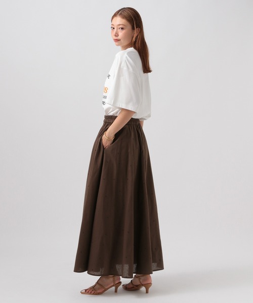 BAYFLOW（ベイフロー）の「ドット刺繍フレアスカート（スカート・レディース・ブラウン/ホワイト/ブラック・FREE）」の19枚目の写真