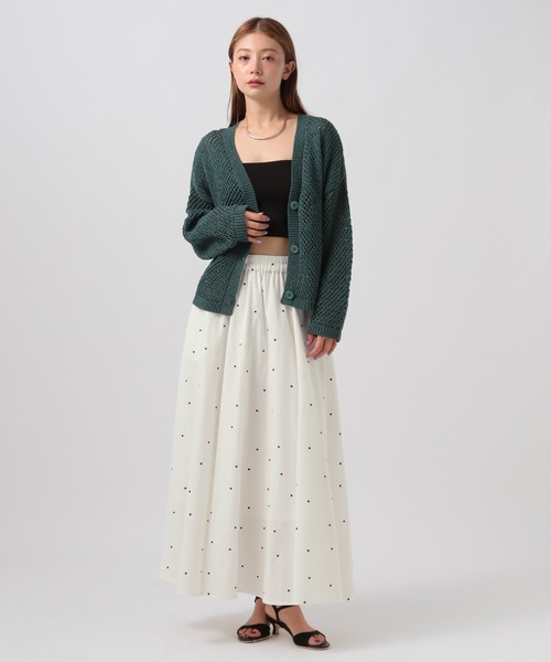 BAYFLOW（ベイフロー）の「ドット刺繍フレアスカート（スカート・レディース・ブラウン/ホワイト/ブラック・FREE）」の14枚目の写真