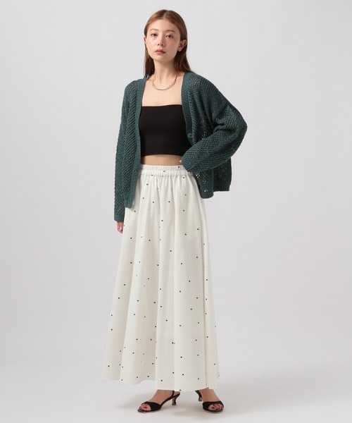 BAYFLOW（ベイフロー）の「ドット刺繍フレアスカート（スカート・レディース・ブラウン/ホワイト/ブラック・FREE）」の15枚目の写真