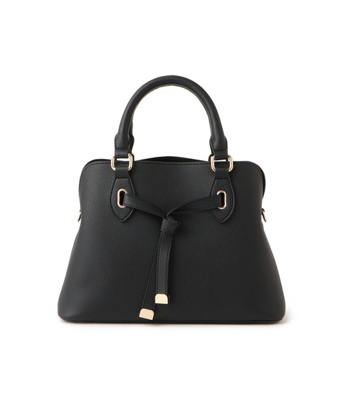 VIS（ビス）の「フロントタイ ブガッティ型ボストンバッグ/2WAY（ボストンバッグ・レディース・ベージュ系その他/レッド/ブラック・FREE）」の9枚目の写真