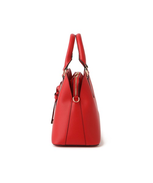 VIS（ビス）の「フロントタイ ブガッティ型ボストンバッグ/2WAY（ボストンバッグ・レディース・ベージュ系その他/レッド/ブラック・FREE）」の15枚目の写真