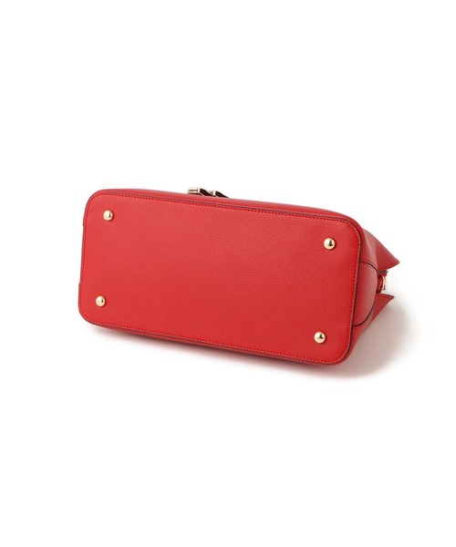 VIS（ビス）の「フロントタイ ブガッティ型ボストンバッグ/2WAY（ボストンバッグ・レディース・ベージュ系その他/レッド/ブラック・FREE）」の17枚目の写真