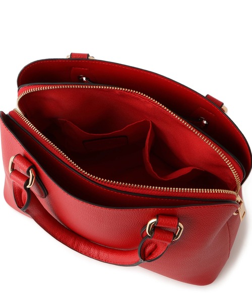 VIS（ビス）の「フロントタイ ブガッティ型ボストンバッグ/2WAY（ボストンバッグ・レディース・ベージュ系その他/レッド/ブラック・FREE）」の22枚目の写真