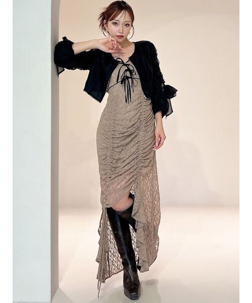 RESEXXY（リゼクシー）の「ビッグリボンシアーブルゾン（ブルゾン・レディース・ブラック/ホワイト/ピンク・FREE）」の8枚目の写真