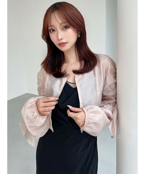 RESEXXY（リゼクシー）の「ビッグリボンシアーブルゾン（ブルゾン・レディース・ブラック/ホワイト/ピンク・FREE）」の11枚目の写真