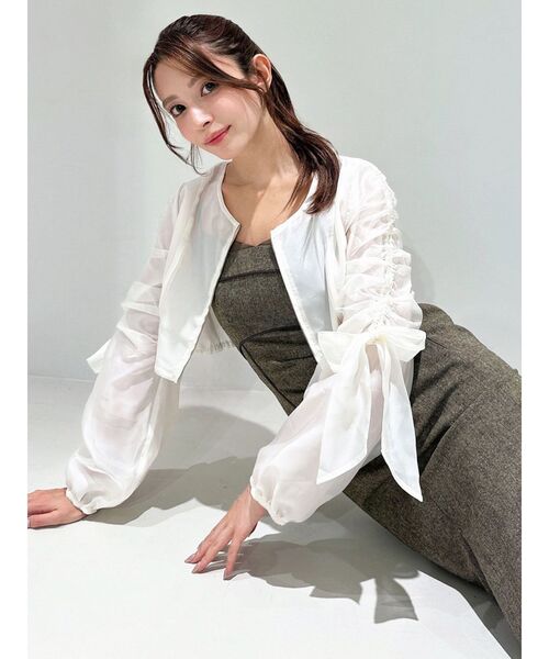 RESEXXY（リゼクシー）の「ビッグリボンシアーブルゾン（ブルゾン・レディース・ブラック/ホワイト/ピンク・FREE）」の17枚目の写真