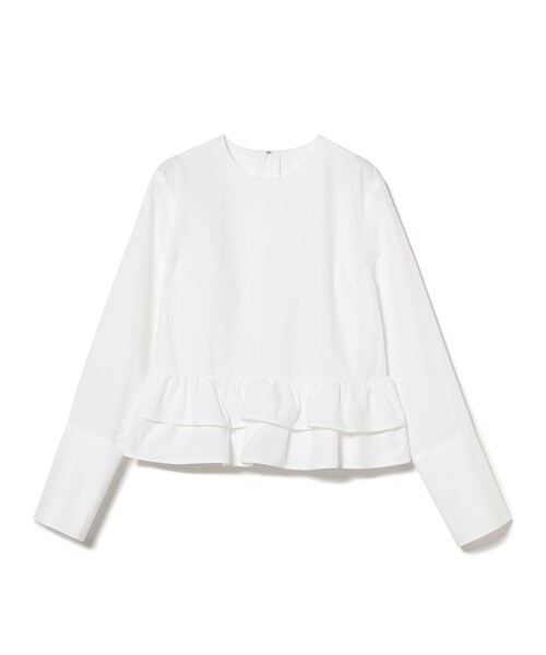 EFFE BEAMS（エッフェビームス）の「フリル ボトム ブラウス（シャツ/ブラウス・レディース・ネイビー/ホワイト・38/36）」の8枚目の写真