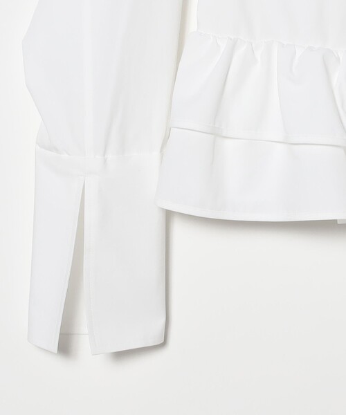 EFFE BEAMS（エッフェビームス）の「フリル ボトム ブラウス（シャツ/ブラウス・レディース・ネイビー/ホワイト・38/36）」の10枚目の写真