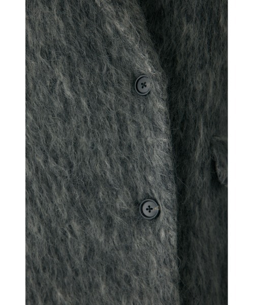 crie conforto（クリーコンフォルト）の「シャギーパデッドショルダーコート　ジャケット / アウター / 冬服 / ジャケット / ウール混（チェスターコート・レディース・モカ/グレー・FREE）」の21枚目の写真