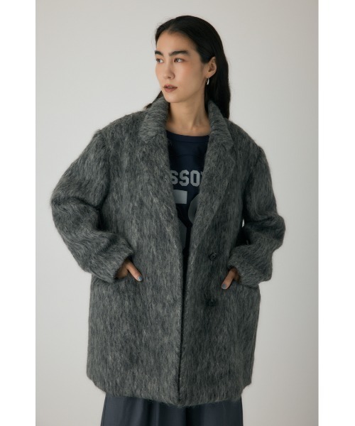 シャギーパデッドショルダーコート ジャケット / アウター / 冬服