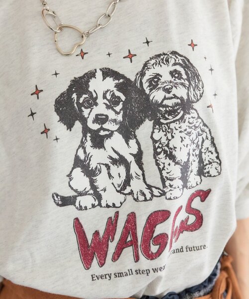 w closet(ダブルクローゼット)の「【25AW】【4色展開】柄アソートロンT(Tシャツ/カットソー・レディース・チャコールグレー/オフホワイト/ピンク/グリーン・FREE)」の15枚目の写真