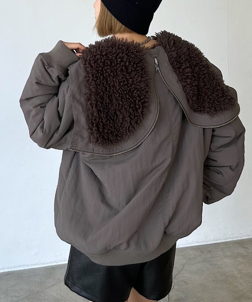 新品 迷彩 短丈 リバーシブル パーカー ファー ジャケット N2B 男女