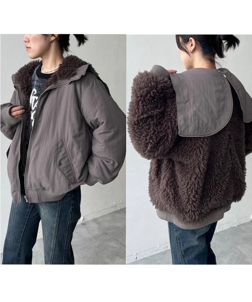 リバーシブルファーN2B/ブルゾン【軽量・リバーシブル・ファーと