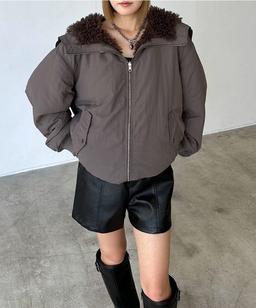 セール】リバーシブルファーN2B/ブルゾン【リバーシブル可能