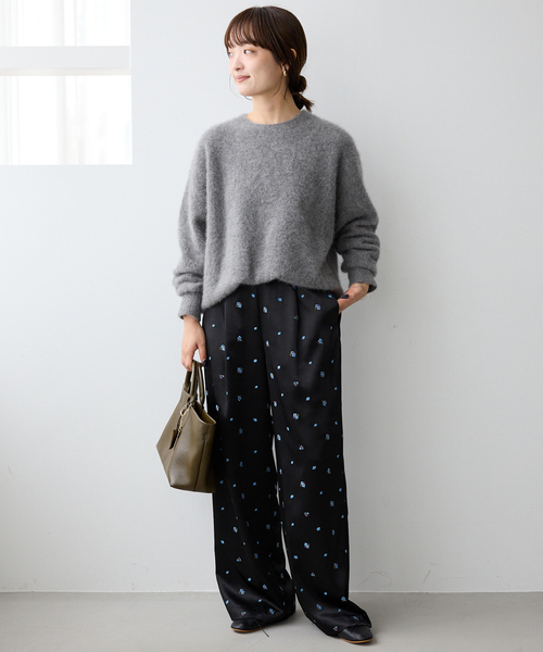 SLOBE IENA（スローブイエナ）の「フォックスアルパカプルオーバー（ニット/セーター・レディース・ホワイト/チャコールグレー/ネイビー/ブラウン/レッド・FREE）」の22枚目の写真