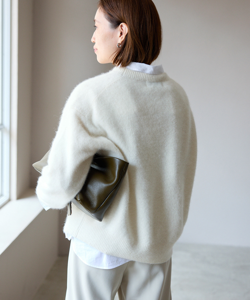 SLOBE IENA ホワイトフォックスアルパカプルオーバー 長袖 フォックスアルパカプルオーバー（ニット/セーター）｜SLOBE IENA