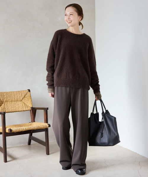 SLOBE IENA（スローブイエナ）の「フォックスアルパカプルオーバー（ニット/セーター・レディース・ホワイト/チャコールグレー/ネイビー/ブラウン/レッド・FREE）」の19枚目の写真