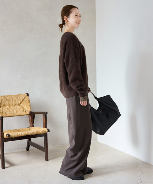 SLOBE IENA（スローブイエナ）の「フォックスアルパカプルオーバー（ニット/セーター・レディース・ホワイト/チャコールグレー/ネイビー/ブラウン/レッド・FREE）」の20枚目の写真