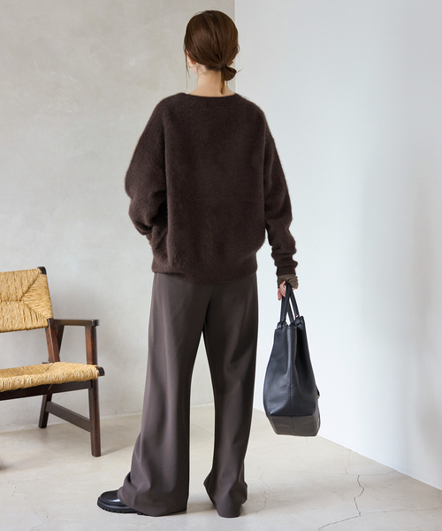 SLOBE IENA（スローブイエナ）の「フォックスアルパカプルオーバー（ニット/セーター・レディース・ホワイト/チャコールグレー/ネイビー/ブラウン/レッド・FREE）」の21枚目の写真