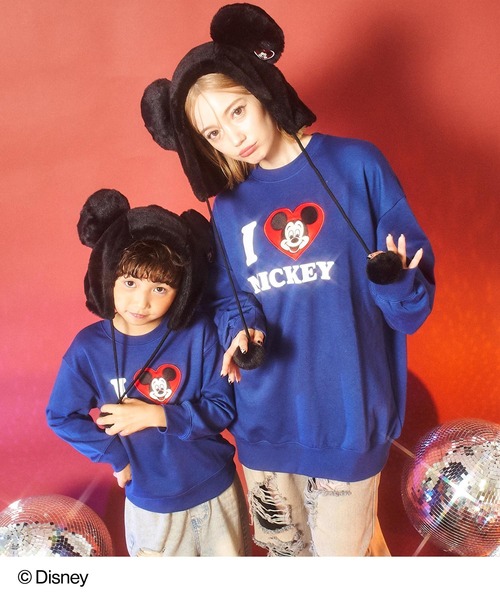 ANAP（アナップ）の「【Disney】＜Mickey＞ ANAP ファー キャップ【親子お揃い】（ニットキャップ/ビーニー・キッズ・ブラック・FREE）」の2枚目の写真