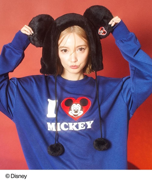 ANAP（アナップ）の「【Disney】＜Mickey＞ ANAP ファー キャップ【親子お揃い】（ニットキャップ/ビーニー・キッズ・ブラック・FREE）」の3枚目の写真