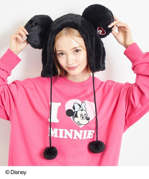 ANAP（アナップ）の「【Disney】＜Mickey＞ ANAP ファー キャップ【親子お揃い】（ニットキャップ/ビーニー・キッズ・ブラック・FREE）」の8枚目の写真