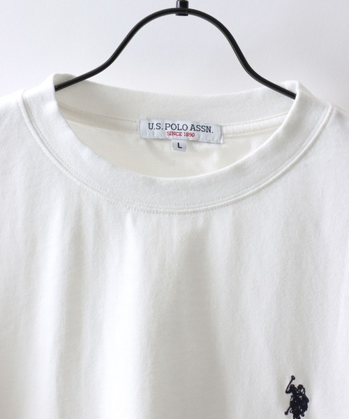 U.S. POLO ASSN.(ユーエスポロアッスン)の「U.S. POLO ASSN./ユーエスポロアッスン オーバーサイズ ワンポイント刺繍 長袖Tシャツ ロンT レディース メンズ(Tシャツ/カットソー・メンズ・ブラック/ライトベージュ/オフホワイト/グリーン/オートミール/ネイビー/グレイッシュブルー・LL/M/L)」の16枚目の写真