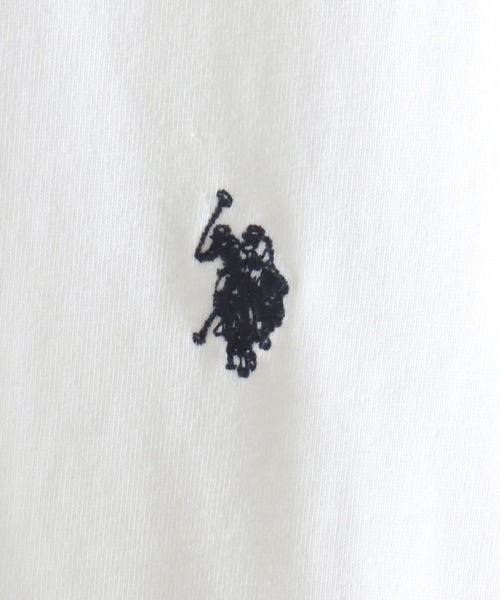 U.S. POLO ASSN.(ユーエスポロアッスン)の「U.S. POLO ASSN./ユーエスポロアッスン オーバーサイズ ワンポイント刺繍 長袖Tシャツ ロンT レディース メンズ(Tシャツ/カットソー・メンズ・ブラック/ライトベージュ/オフホワイト/グリーン/オートミール/ネイビー/グレイッシュブルー・LL/M/L)」の17枚目の写真