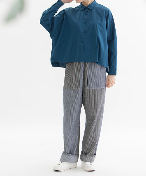 nop de nod(ノップドゥノッド)の「ヒッコリーmiscペインターパンツ(その他パンツ・レディース・ネイビー・M)」の6枚目の写真