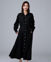 UNTITLED | 【前開きボタン/ベルト付/羽織シャツ/】2WAYトレンチ風ワンピース(ワンピース)