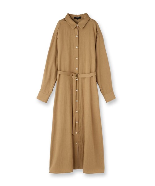 UNTITLED（アンタイトル）の「【前開きボタン/ベルト付/羽織シャツ/】2WAYトレンチ風ワンピース（ワンピース・レディース・キャメル/ブラック・00/01/02/03/04/44）」の18枚目の写真