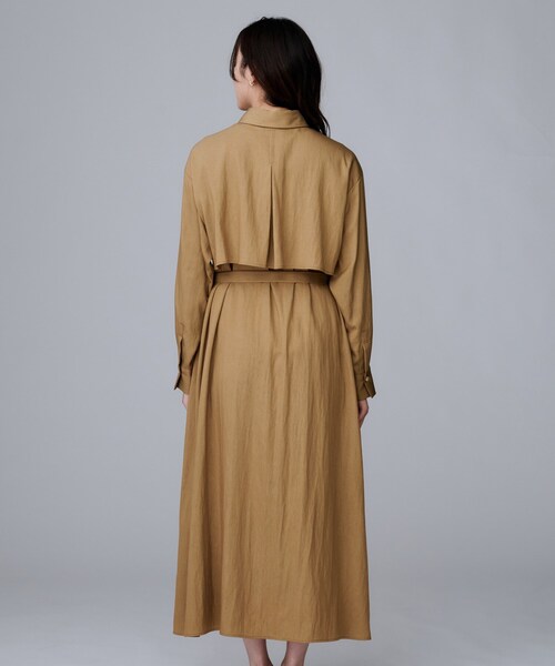 UNTITLED（アンタイトル）の「【前開きボタン/ベルト付/羽織シャツ/】2WAYトレンチ風ワンピース（ワンピース・レディース・キャメル/ブラック・00/01/02/03/04/44）」の19枚目の写真