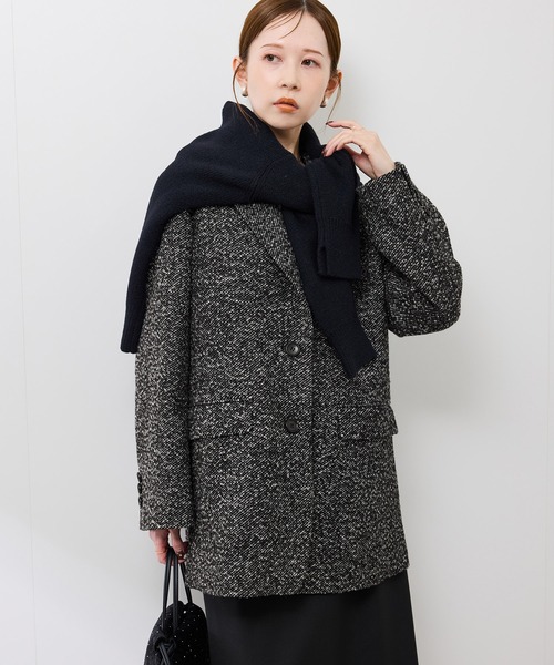 ROPE' PICNIC（ロペピクニック）の「ネップツイードテーラードジャコット（テーラードジャケット・レディース・ブラウン系その他/ブラック系その他・FREE）」の6枚目の写真