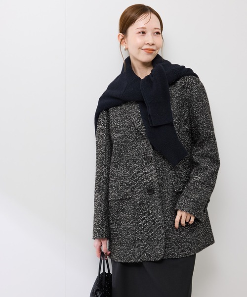 セール】ネップツイードテーラードジャコット（テーラードジャケット