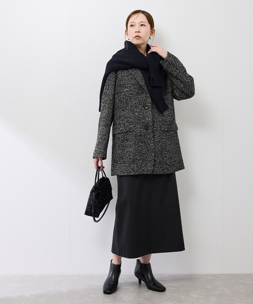 ROPE' PICNIC（ロペピクニック）の「ネップツイードテーラードジャコット（テーラードジャケット・レディース・ブラウン系その他/ブラック系その他・FREE）」の4枚目の写真