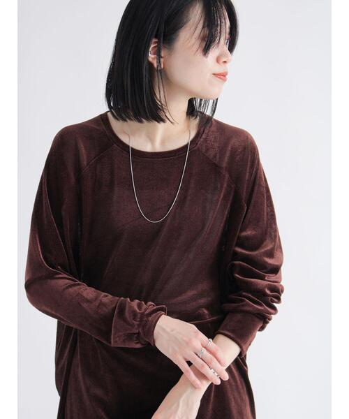 sm2rhythm（サマンサモスモスリズム）の「シアーベロアプルオーバー（Tシャツ/カットソー・レディース・ブラウン/グレー/ブラック・F）」の3枚目の写真
