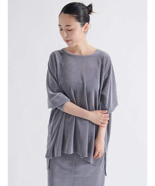 sm2rhythm（サマンサモスモスリズム）の「シアーベロアプルオーバー（Tシャツ/カットソー・レディース・ブラウン/グレー/ブラック・F）」の12枚目の写真