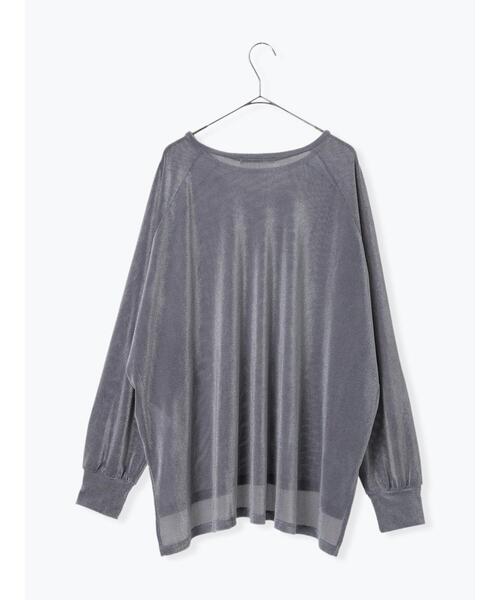sm2rhythm（サマンサモスモスリズム）の「シアーベロアプルオーバー（Tシャツ/カットソー・レディース・ブラウン/グレー/ブラック・F）」の5枚目の写真