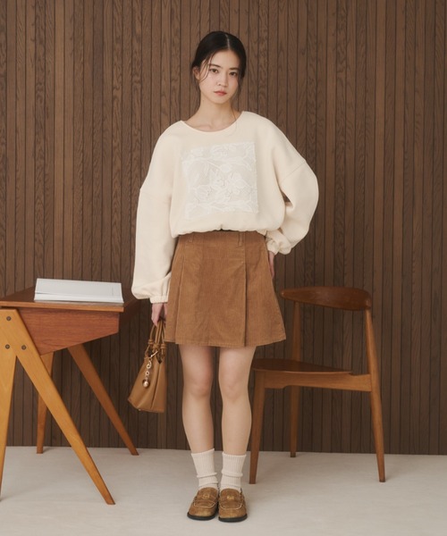 moi tytto（モイテュット）の「レース切替POスウェット（スウェット・レディース・グレー/アイボリー・SMALL/FREE）」の10枚目の写真