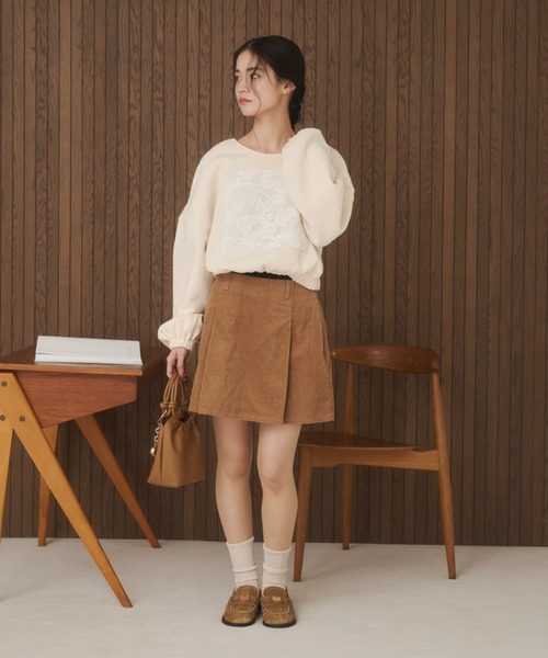 moi tytto（モイテュット）の「レース切替POスウェット（スウェット・レディース・グレー/アイボリー・SMALL/FREE）」の12枚目の写真