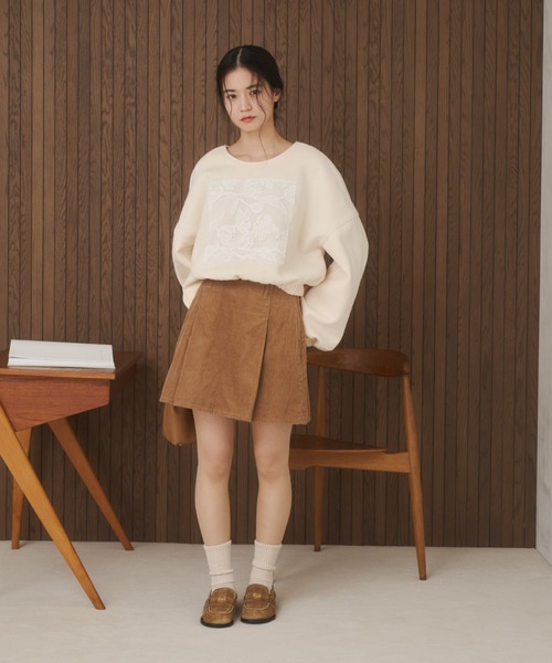 moi tytto（モイテュット）の「レース切替POスウェット（スウェット・レディース・グレー/アイボリー・SMALL/FREE）」の14枚目の写真