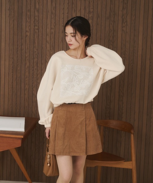 moi tytto（モイテュット）の「レース切替POスウェット（スウェット・レディース・グレー/アイボリー・SMALL/FREE）」の18枚目の写真