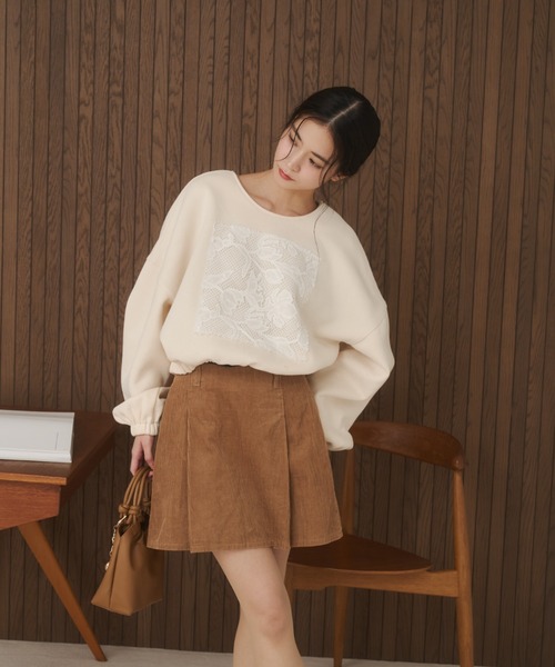 moi tytto（モイテュット）の「レース切替POスウェット（スウェット・レディース・グレー/アイボリー・SMALL/FREE）」の20枚目の写真