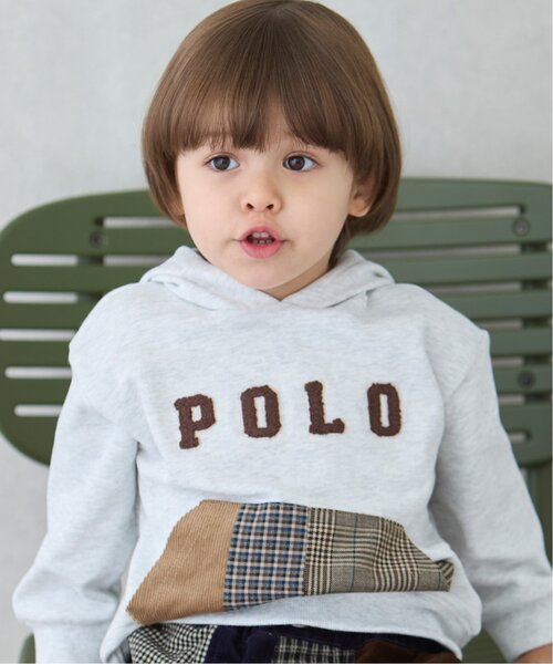 petit main(プティマイン)の「【POLO BCS】パッチワークパーカー(パーカー・キッズ・ネイビー/ホワイト系その他・90cm/80cm/130cm/120cm/100cm/110cm)」の5枚目の写真