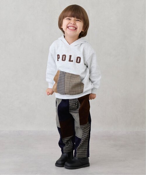 petit main(プティマイン)の「【POLO BCS】パッチワークパーカー(パーカー・キッズ・ネイビー/ホワイト系その他・90cm/80cm/130cm/120cm/100cm/110cm)」の6枚目の写真