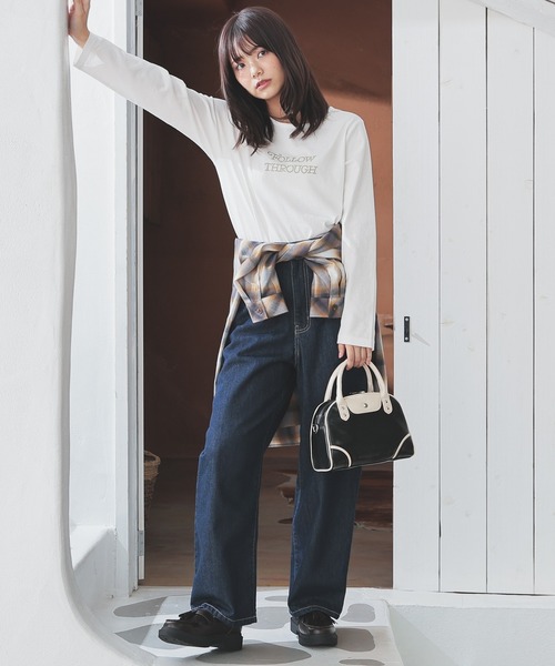 Honeys（ハニーズ）の「ストーンロゴＴ（Tシャツ/カットソー・レディース・モカ/ボルドー/アイボリー/ブラック・L/M/S）」の22枚目の写真