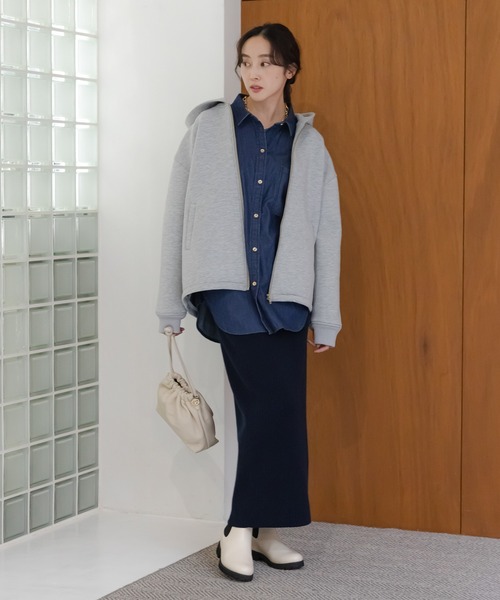 Elura（エルーラ）の「デニムレギュラーシャツ/591129（シャツ/ブラウス・レディース・ブルー/ライトブルー・FREE）」の8枚目の写真